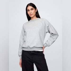 GAP Light Heather Grey VintageSoft Raglan Sweatshirt